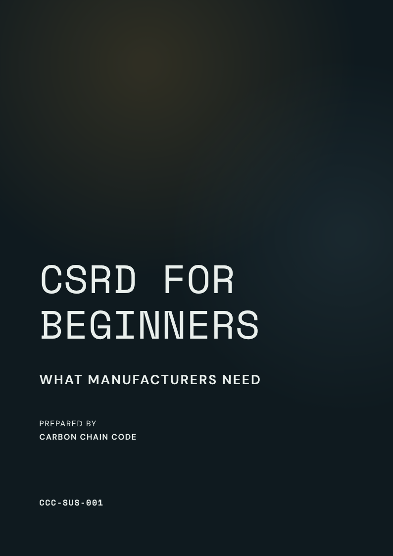 CSRD for Beginners: What Manufacturers Actually Need to Do cover